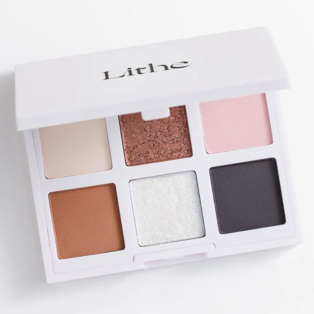 NIB Lithe Astral 6-Pan Eyeshadow Palette, Neutral Shimmer Metallic
